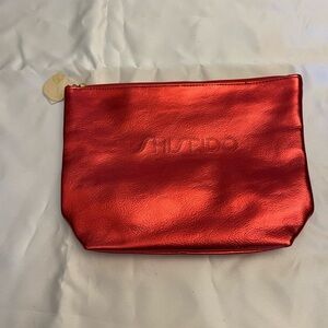 Shiseido Metallic Red Cosmetic Pouch